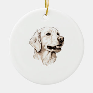 Ornamento De Cerâmica Retriever de ouro 2