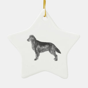 Ornamento De Cerâmica Retriever revestido liso