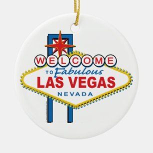 Ornamento De Cerâmica Retro Bem-vindo a Las Vegas