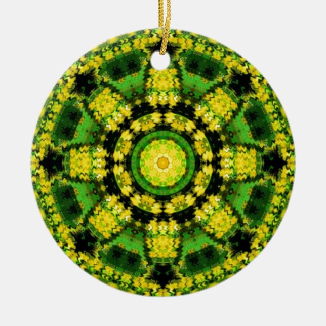 Ornamento De Cerâmica Retro Caleidoscópio Arte (Frente)