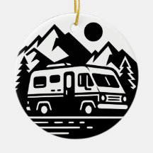 Retro Camper Van Adventure minimalista