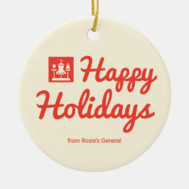 Ornamento De Cerâmica Retro Color Block Boutique Ornament