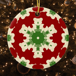 Ornamento De Cerâmica Retro Festivo Mandala