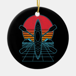 Ornamento De Cerâmica Retro Kayaking Kayak Paddage Vintage