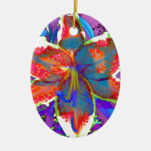 Ornamento De Cerâmica Retro Lily