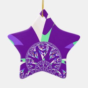 Ornamento De Cerâmica Retro púrpura
