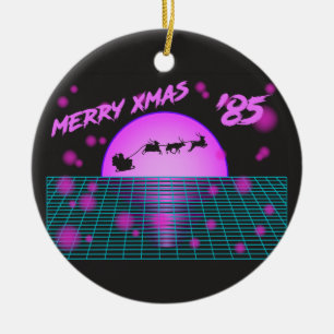 Ornamento De Cerâmica Retro Vintage 1980 Papais noeis de Natal