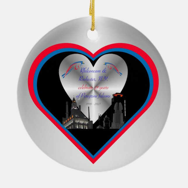 Ornamento De Cerâmica Rfalconcam-ROC Falcons 25 anos Ornament (Traseira)