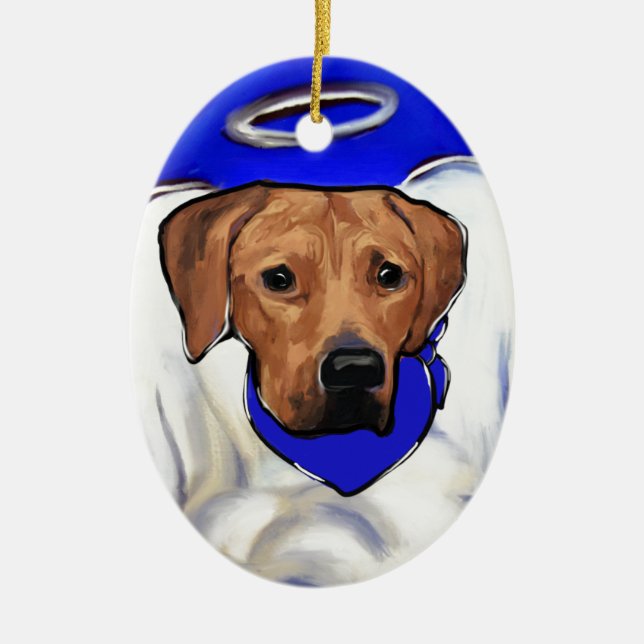 Ornamento De Cerâmica Rhodesian Ridgeback (Frente)