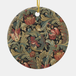 Ornamento De Cerâmica Rich Floral Tapeçaria Brocade Antique Clássica