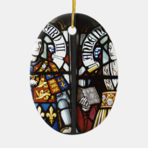 ORNAMENTO DE CERÂMICA RICHARD III E RAINHA ANNE DE INGLATERRA