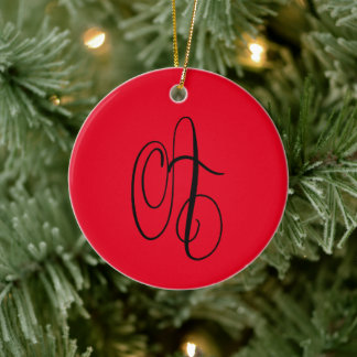 Ornamento De Cerâmica Rico Capital A Caligrafia Moderna Inicial