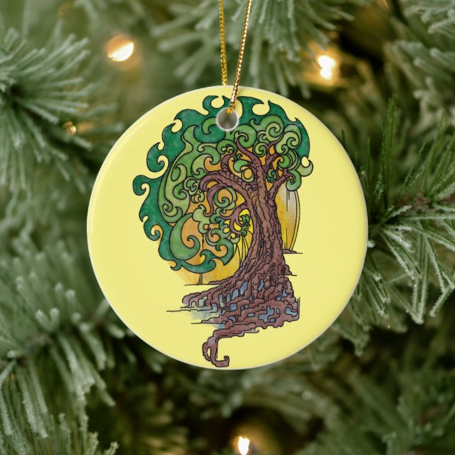 Ornamento De Cerâmica Rico do Sway (Árvore)
