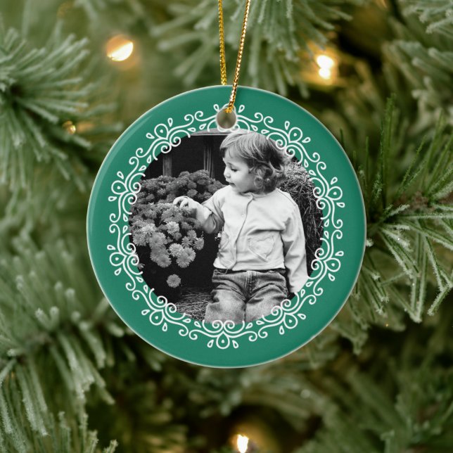 Ornamento De Cerâmica Rico Verde Jade Roda Fotografia (Árvore)