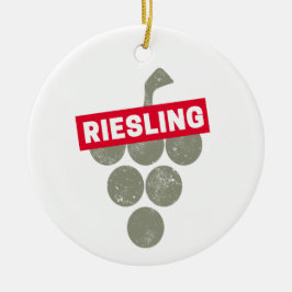 Ornamento De Cerâmica Riesling Vine Vintage Vinho Bebida Design