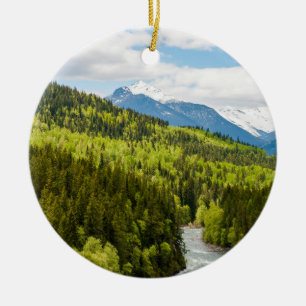 Ornamento De Cerâmica Rio das montanhas na floresta da Colúmbia Britânic