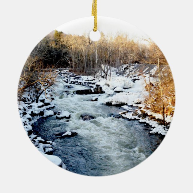 Ornamento De Cerâmica Rio de inverno (Traseira)