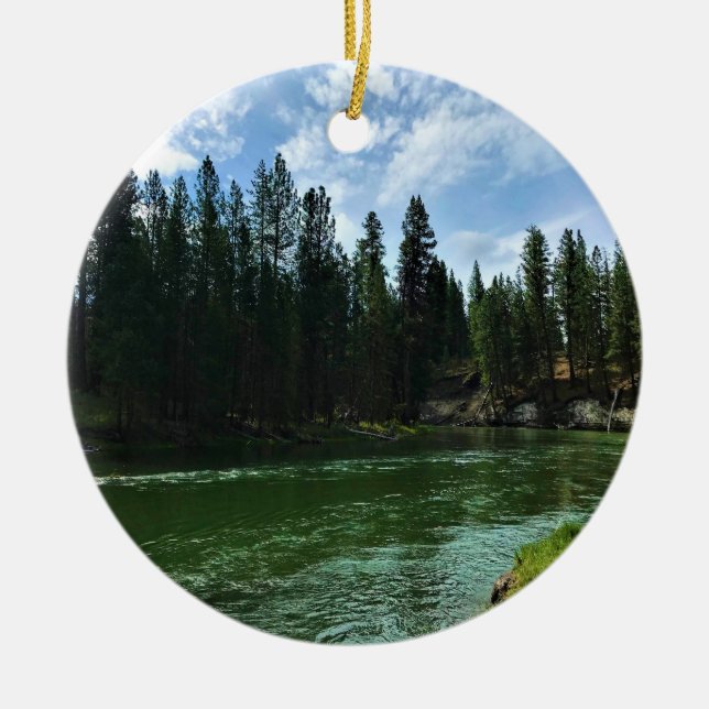 Ornamento De Cerâmica Rio Deschutes, Oregon (Frente)