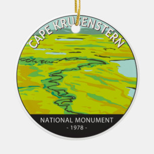 Ornamento De Cerâmica Rio Tundra do Monumento Nacional de Cape Krusenste