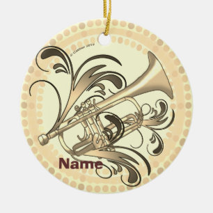 Ornamento De Cerâmica Ritmo de Trombeta
