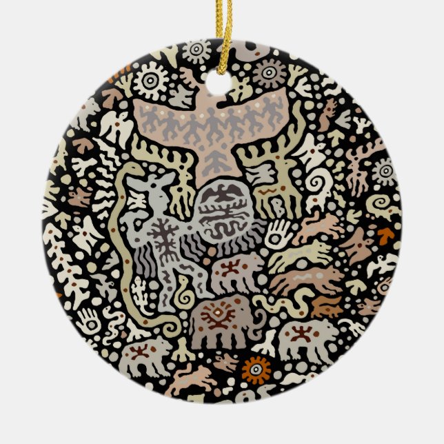 Ornamento De Cerâmica Ritual de Shaman Peyote (Frente)