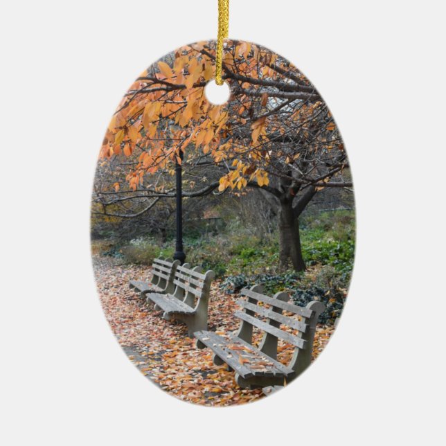 Ornamento De Cerâmica Riverside Park Manhattan Upper West Side Nova Iorq (Frente)