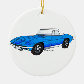 Ornamento De Cerâmica Roadster de 66 Corvetas