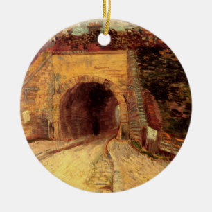 Ornamento De Cerâmica Roadway com Viaduto Subpass por Vincent van Gogh