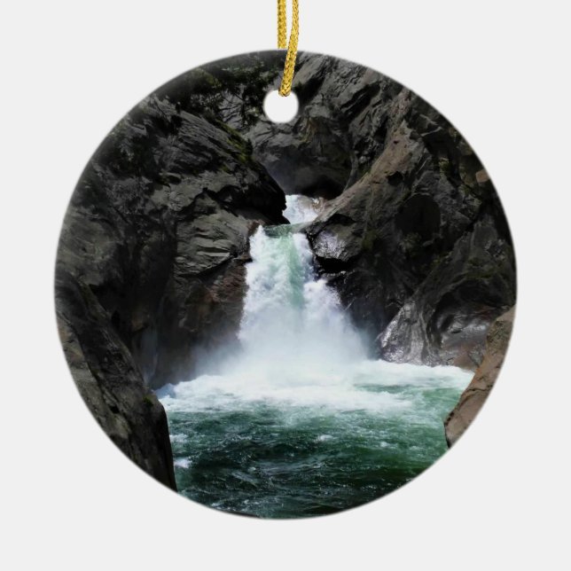 Ornamento De Cerâmica Roaring River Falls, King's Canyon, CA (Frente)