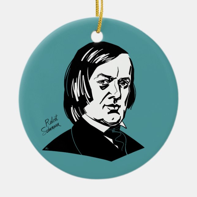 Ornamento De Cerâmica Robert Schumann (Frente)