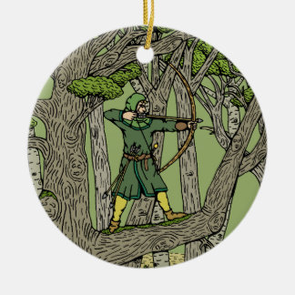 Ornamento De Cerâmica Robin Hood