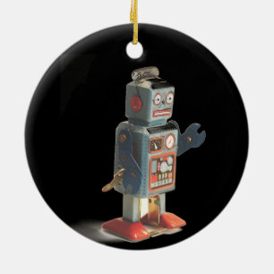 Ornamento De Cerâmica Robô de brinquedo retrô
