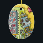 ORNAMENTO DE CERÂMICA ROBÔ PROCURANDO AMOR, CORAÇÃO DE MÁQUINA DE VENDA<br><div class="desc">TIN MAN COMPRANDO CORAÇÃO POR UM NICKLE. ORNAMENTO HUMOSO *Personalizar ... . Procure Itens Correspondentes Susan Brack Designs</div>