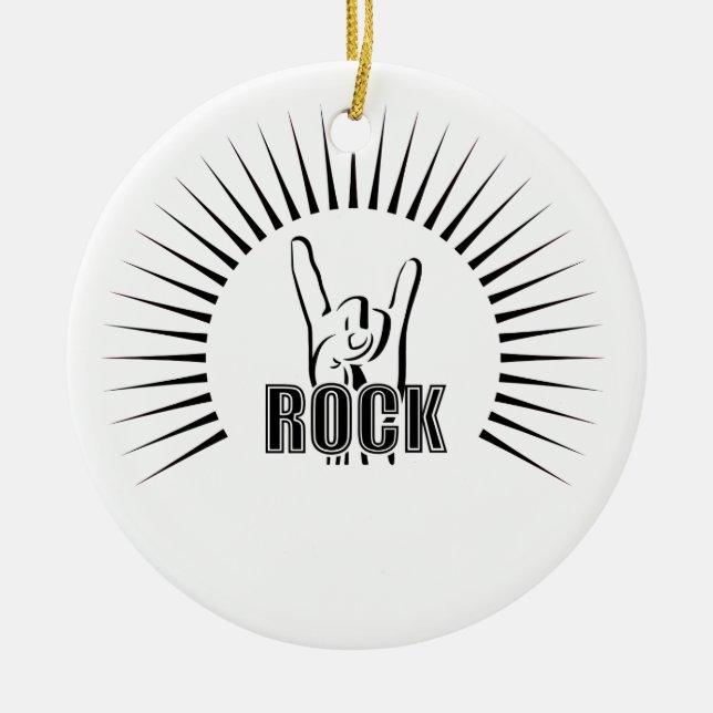 Ornamento De Cerâmica Rock (Frente)