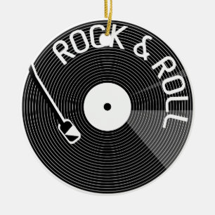Ornamento De Cerâmica Rock And Roll Vinyl Record