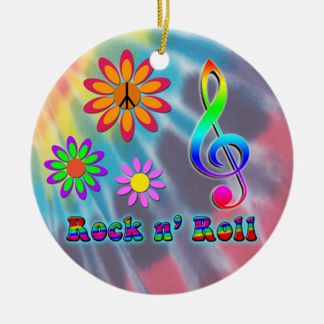 Ornamento De Cerâmica Rock n' Roll (Frente)