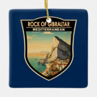 Rock of Gibraltar Viagem Art Vintage