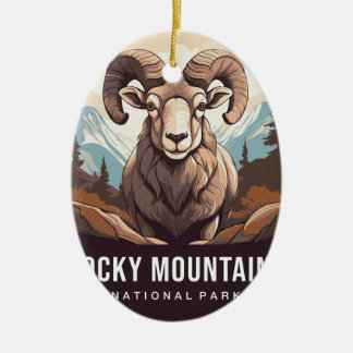 Ornamento De Cerâmica Rocky Mountains National Park ornaments