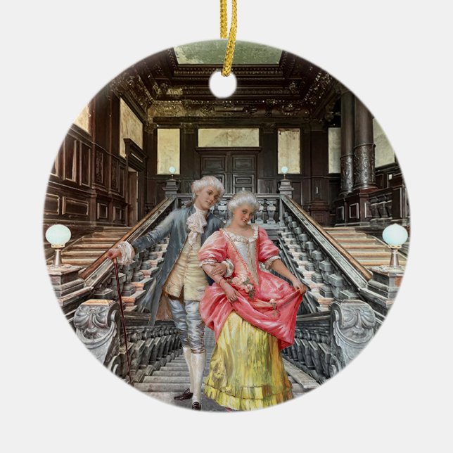 Ornamento De Cerâmica Rococo (Frente)