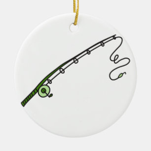 Ornamento De Cerâmica Rod de Pesca