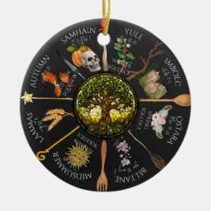 Ornamento De Cerâmica Roda Mágica do Ano