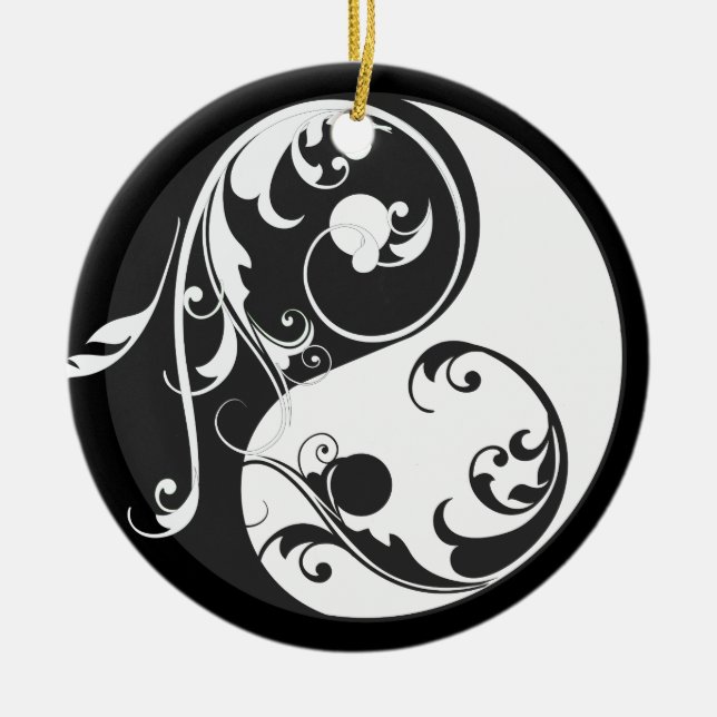 Ornamento De Cerâmica Rolando Yin & Yang Ornament (Frente)