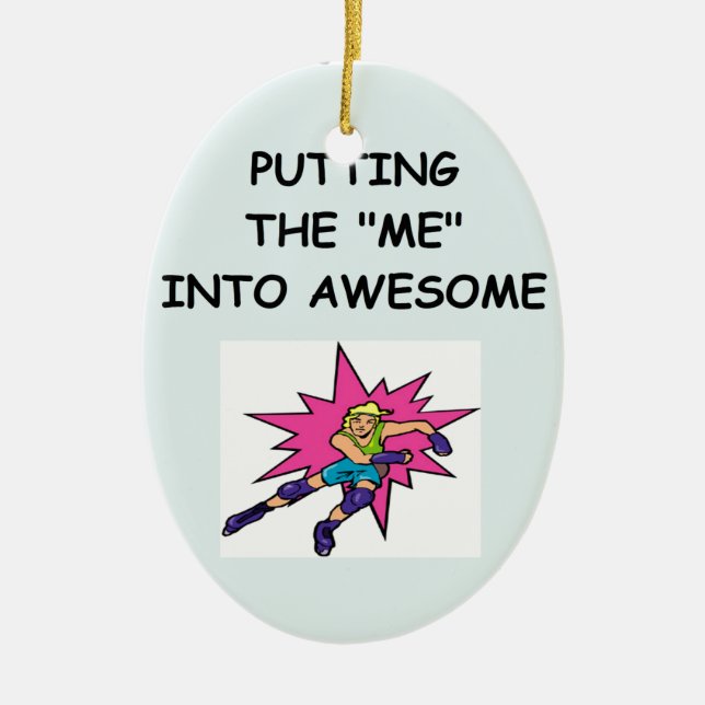 Ornamento De Cerâmica rolo derby (Frente)