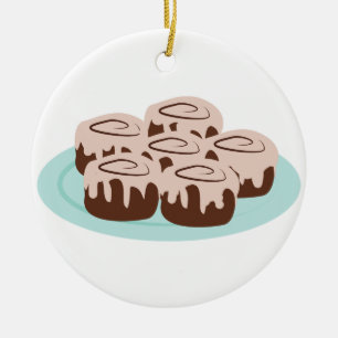 Ornamento De Cerâmica Rolos de Canela