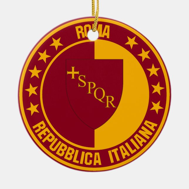 Ornamento De Cerâmica Roma (Frente)