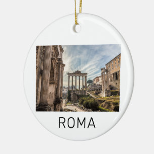 Ornamento De Cerâmica Roma Forum Romanum Itália Feriado Souvenir