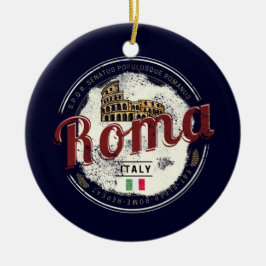 Ornamento De Cerâmica Roma Itália Retro Colosseum Vintage Holiday