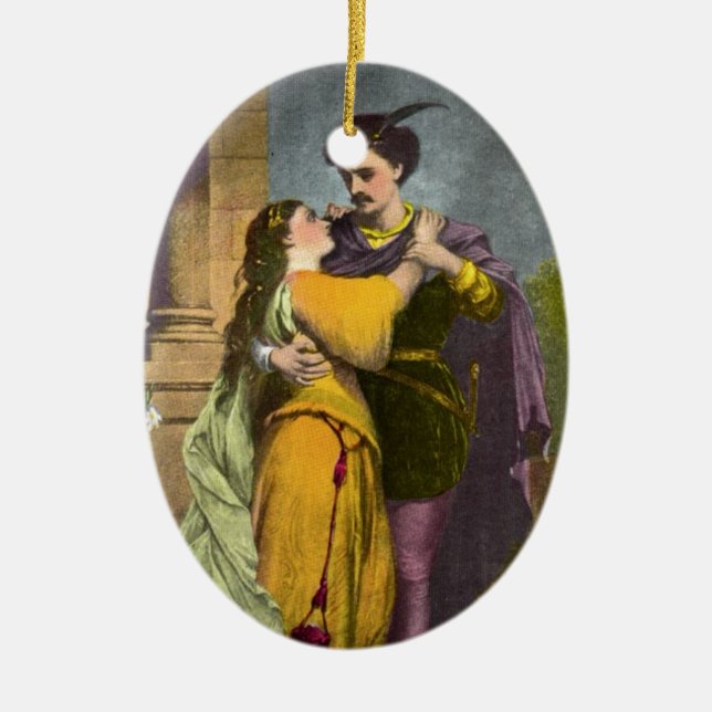 Ornamento De Cerâmica Romeu e Julieta (Frente)