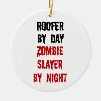 Ornamento De Cerâmica Roofer Zombie Slayer