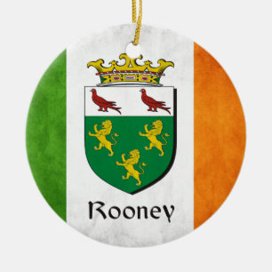 Ornamento De Cerâmica Rooney Irish Flag